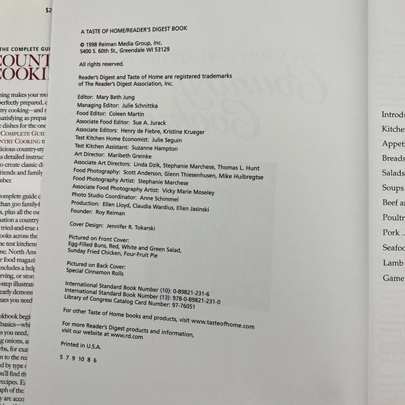 Taste of Home Complete Guide to Country Cooking Hardcover Reader's Digest - Picture 2 of 9